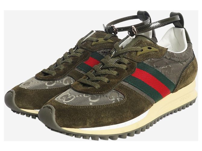 Gucci Olive Re-Motion Sneaker - Größe EU 35.5 Grün - Ansicht 2