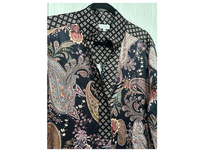 Autre Marque Vestido de seda con estampado paisley Dea Kudibal Negro Rosa Multicolor - vista 4