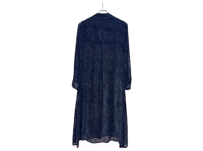 Hale Bob Samt-Hemdkleid mit schwarzem Leopardenprint - Ansicht 5