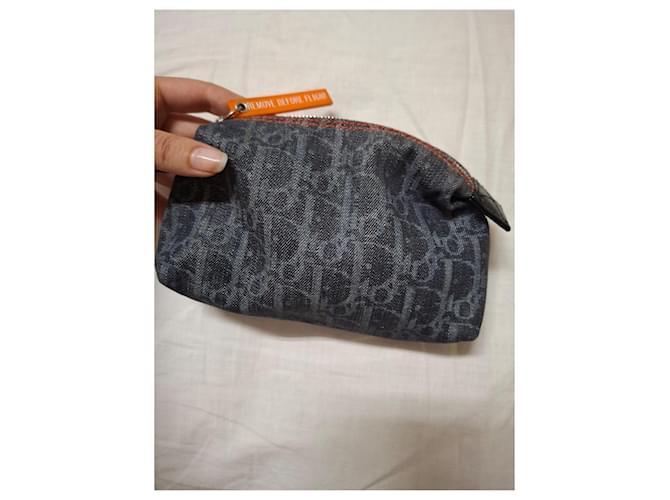 Dior Pochette Monogram in Denim Blu - vista 12