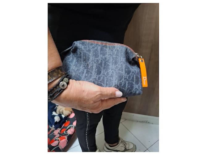 Dior Pochette Monogram in Denim Blu - vista 15