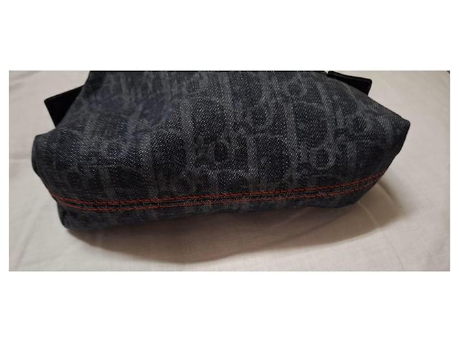Dior Pochette Monogram in Denim Blu - vista 7