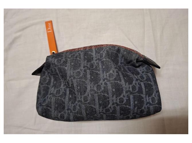 Dior Pochette Monogram in Denim Blu - vista 9