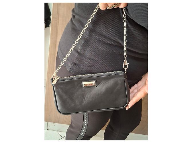 Pochette Dior in pelle nera Nero - vista 12