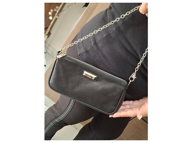 Pochette Dior in pelle nera Nero - vista 6