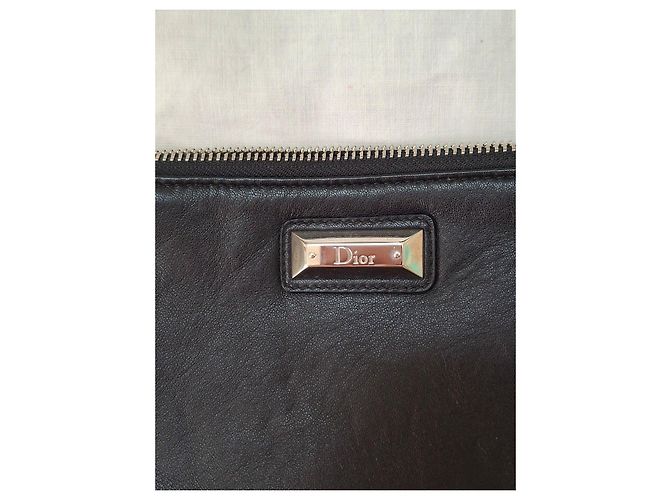 Pochette Dior in pelle nera Nero - vista 9