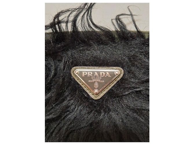 Pochette Prada in pelliccia sintetica nera Nero - vista 3