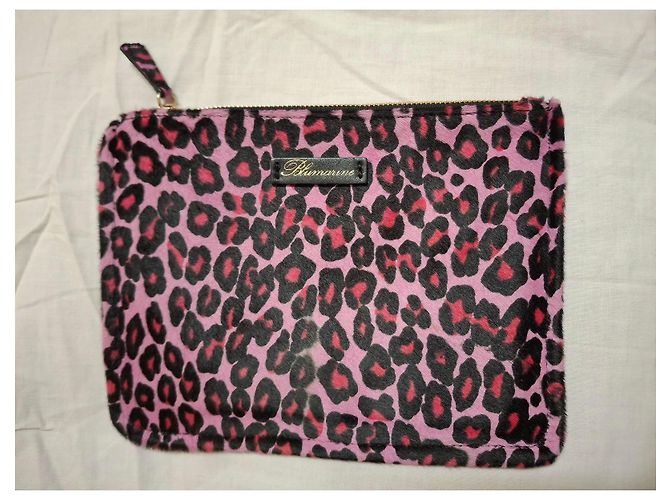 Blumarine Leopard Clutch Schwarz Pink Leopardenprint - Ansicht 10