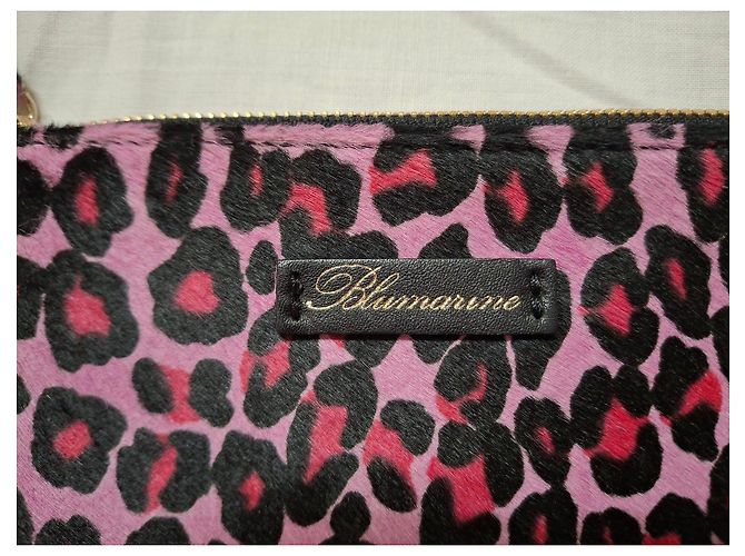 Blumarine Leopard Clutch Schwarz Pink Leopardenprint - Ansicht 3