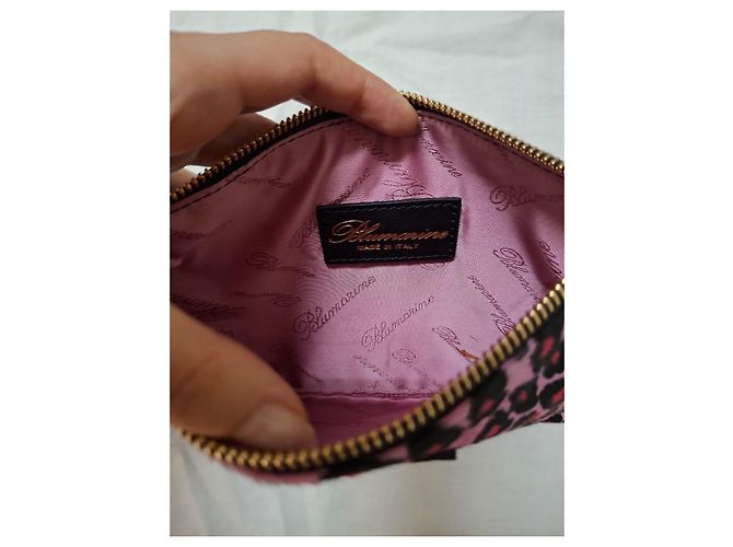 Blumarine Leopard Clutch Schwarz Pink Leopardenprint - Ansicht 5