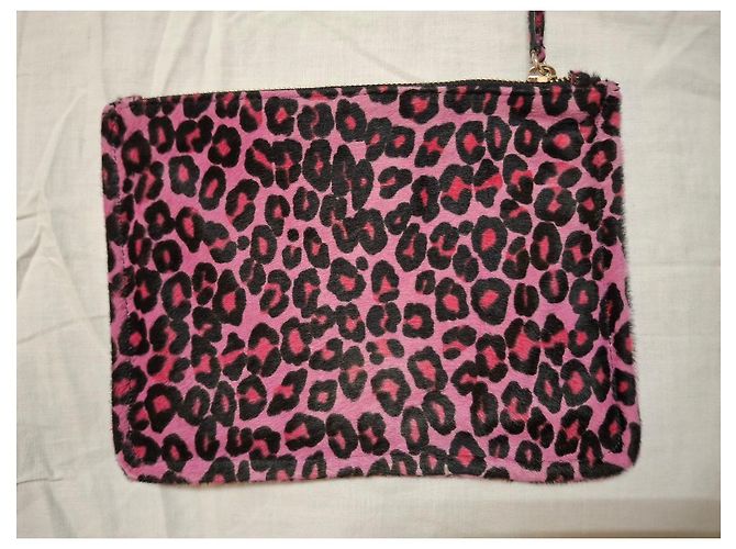 Blumarine Leopard Clutch Schwarz Pink Leopardenprint - Ansicht 8