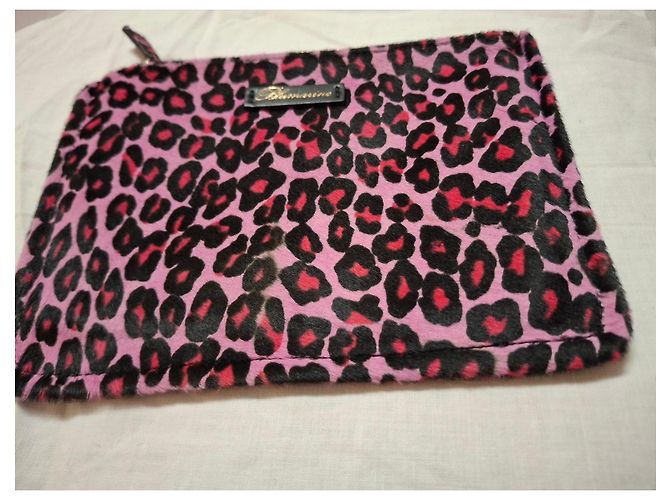 Blumarine Leopard Clutch Schwarz Pink Leopardenprint - Ansicht 9