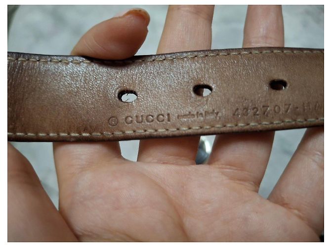 Gucci GG Marmont Gürtel aus Canvas und Leder Braun Rot Grün - Ansicht 2