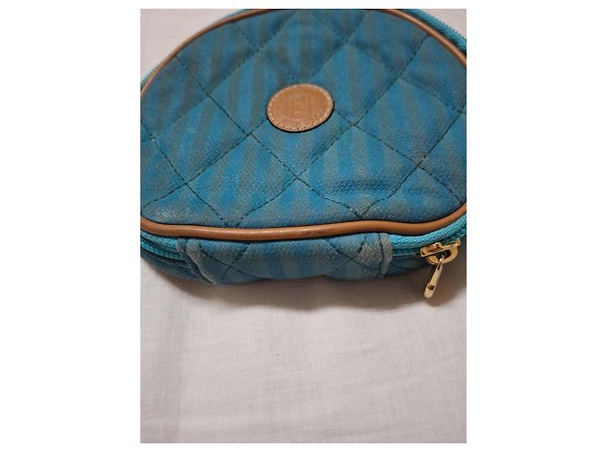 Fendi blue canvas pochette Brown - view 10