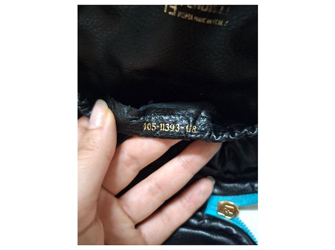 Fendi blue canvas pochette Brown - view 11