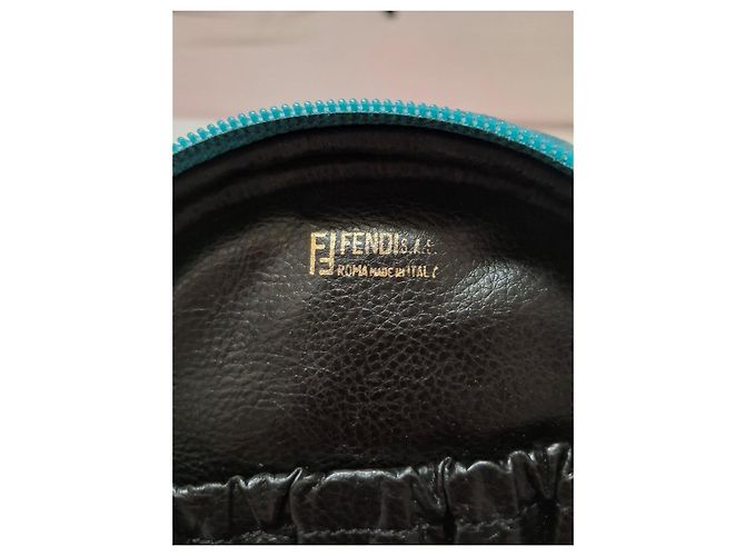 Fendi blue canvas pochette Brown - view 2