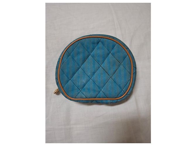 Fendi blue canvas pochette Brown - view 8