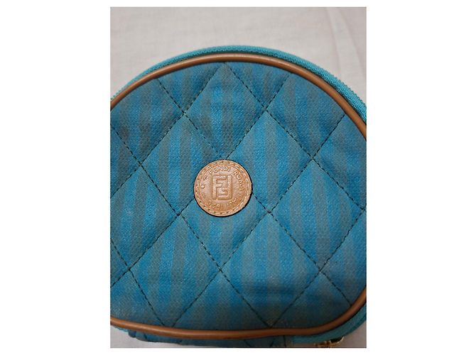 Fendi blue canvas pochette Brown - view 9