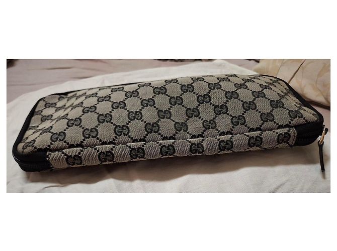 Pochette Gucci Monogram GG Nero Beige - vista 10