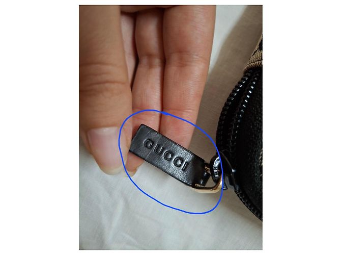 Pochette Gucci Monogram GG Nero Beige - vista 3