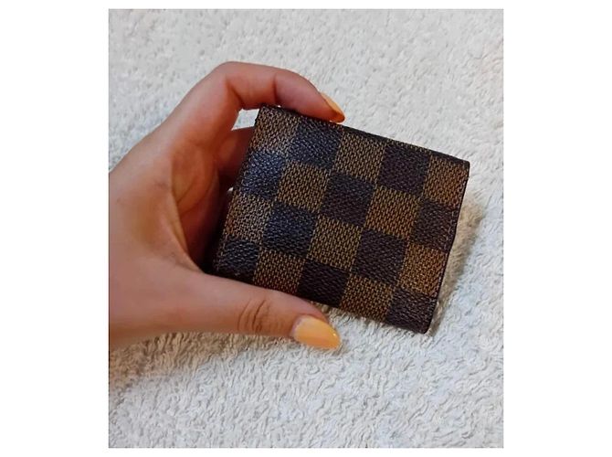 Louis Vuitton Damier Ebene Geldbörse Braun - Ansicht 5