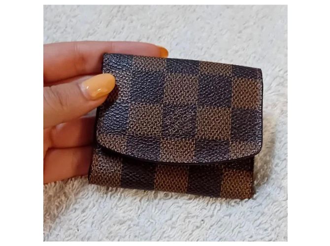 Louis Vuitton Damier Ebene Geldbörse Braun - Ansicht 7