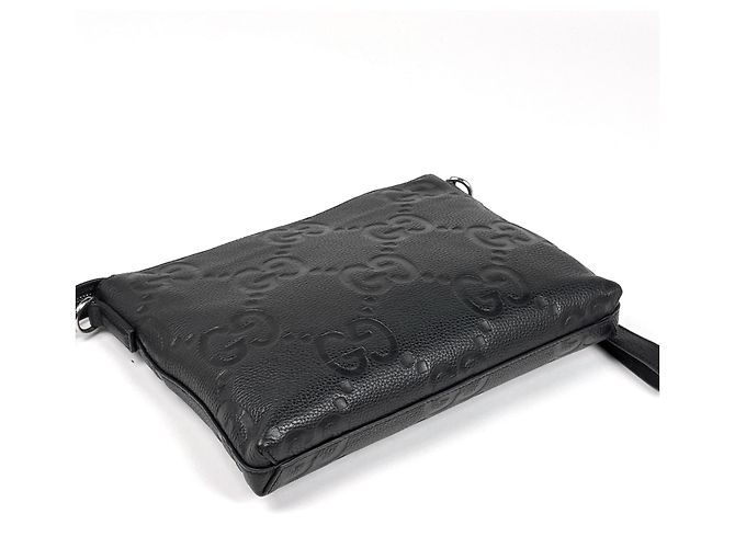 Borsa a tracolla 2-Way in pelle Gucci Jumbo GG Guccissima Nero - vista 2