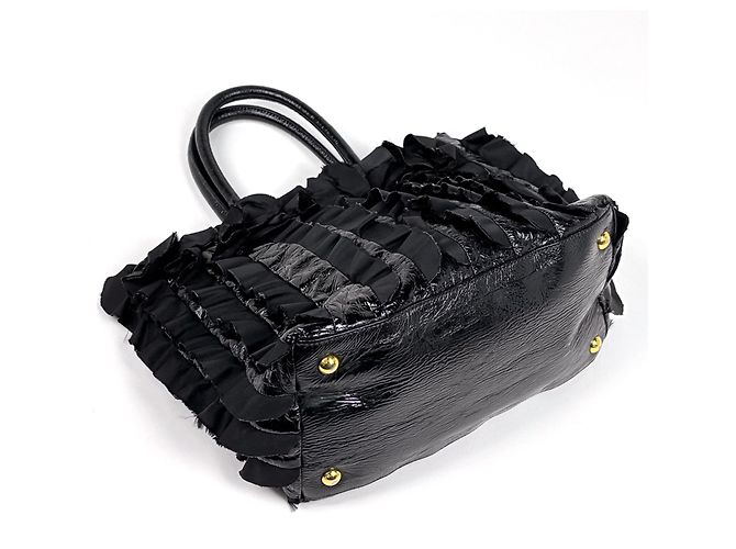 Borsa a mano Prada in nylon usata, nera Nero - vista 2