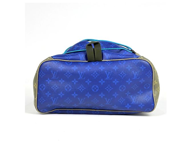 Zaino Louis Vuitton Split Taigarama Cobalt Blu - vista 3