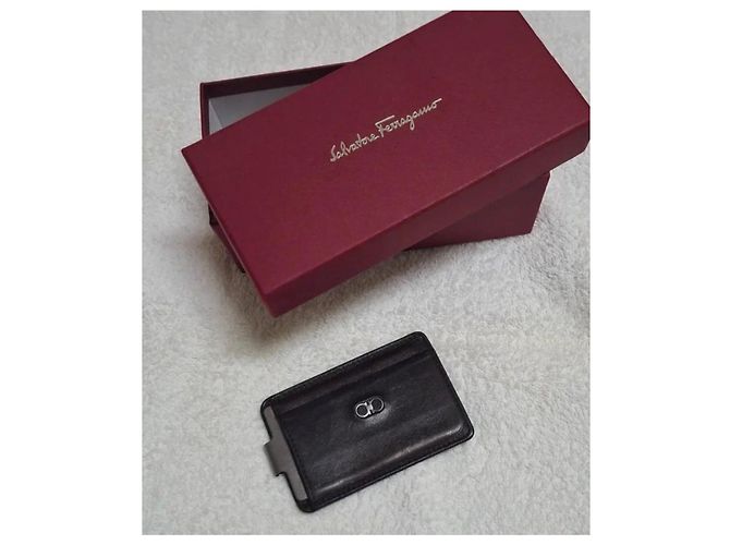 Salvatore Ferragamo Brown leather card holder with Gancini - view 5