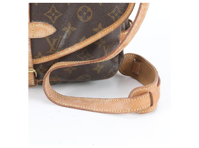 Borsa a tracolla Louis Vuitton Monogram Saumur 30 in pelle Marrone scuro - vista 2