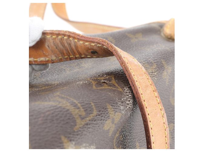 Borsa a tracolla Louis Vuitton Monogram Saumur 30 in pelle Marrone scuro - vista 8