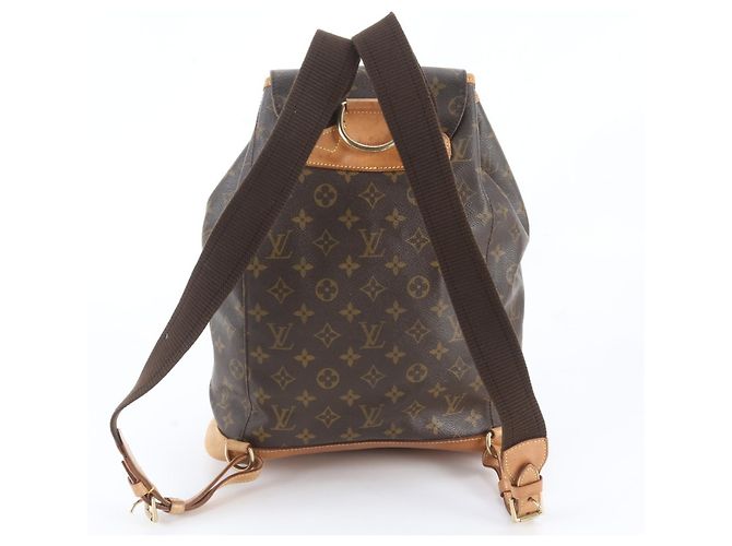Zaino Louis Vuitton Monogram Montsouris GM Marrone - vista 3