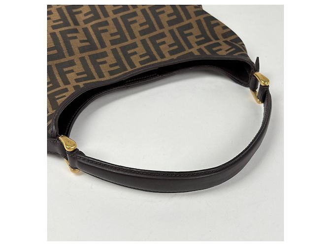Borsa a tracolla Fendi con motivo Zucca Marrone - vista 6