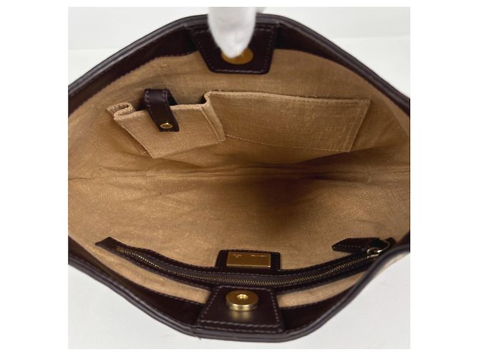 Borsa a tracolla Fendi con motivo Zucca Marrone - vista 8