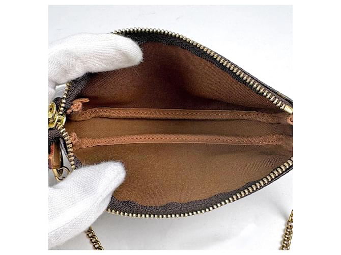 Louis Vuitton Monogram Mini Pochette Accessoires Marrone - vista 8