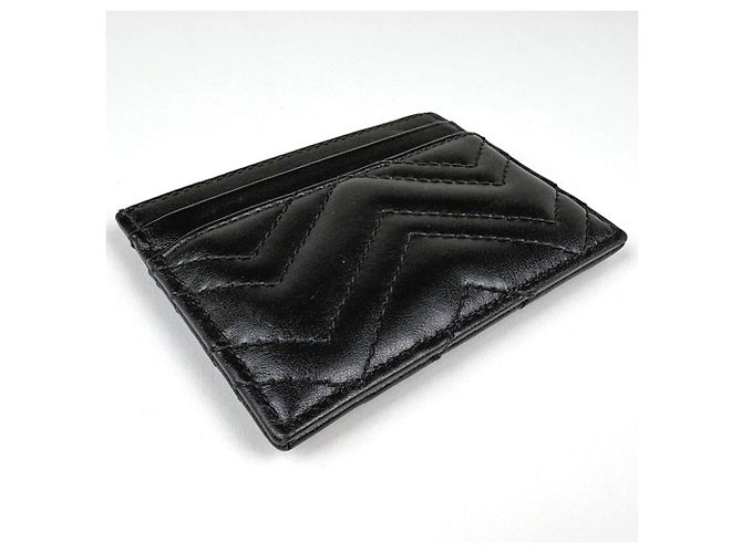 Marmont Tarjetero Gucci de piel negra Negro - vista 2