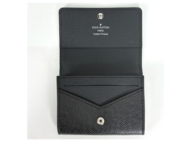Portabiglietti Louis Vuitton Taiga Black Nero - vista 5