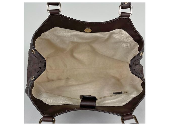 Borsa Gucci Sukey in pelle GG marrone - vista 8