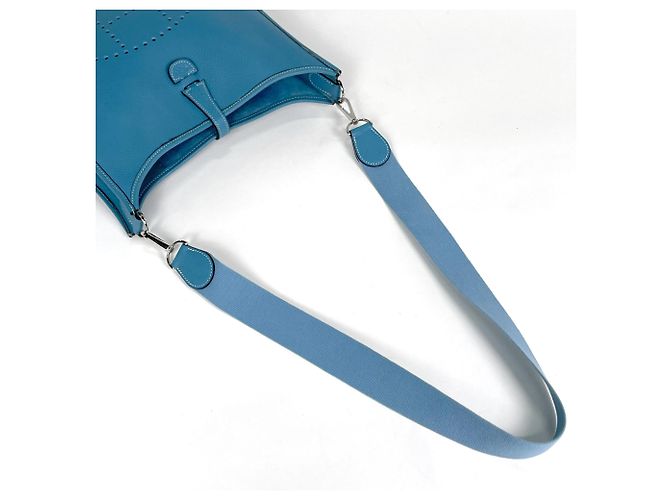 Hermès Borsa a tracolla Hermes Evelyne 2 PM Blu - vista 7