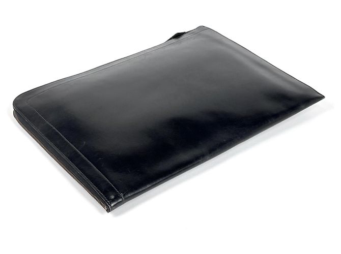 Hermès Hermes HERMES Computer-Clutch mit Reißverschluss Schwarz - Ansicht 2
