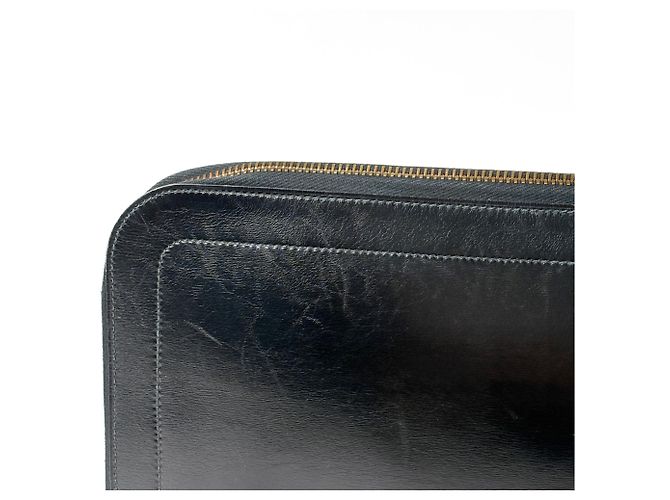 Hermès Hermes HERMES Computer-Clutch mit Reißverschluss Schwarz - Ansicht 4