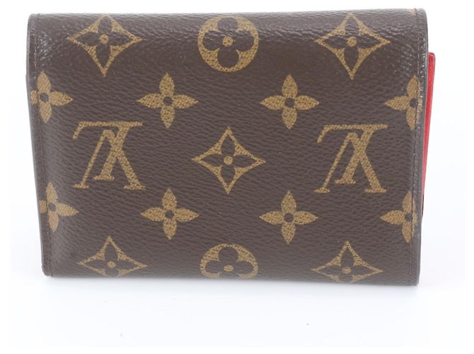 Louis Vuitton Monogram Portefeuille Flower Compact Wallet Rosso - vista 2