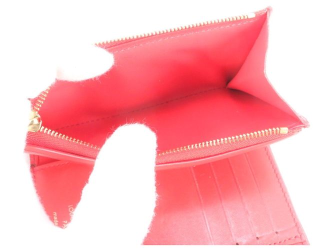 Louis Vuitton Monogram Portefeuille Flower Compact Wallet Rosso - vista 8