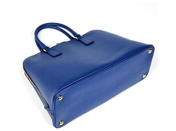 Borsa Prada in pelle Saffiano blu - vista 2