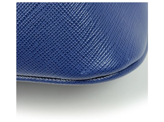 Borsa Prada in pelle Saffiano blu - vista 3