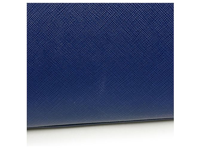 Borsa Prada in pelle Saffiano blu - vista 4