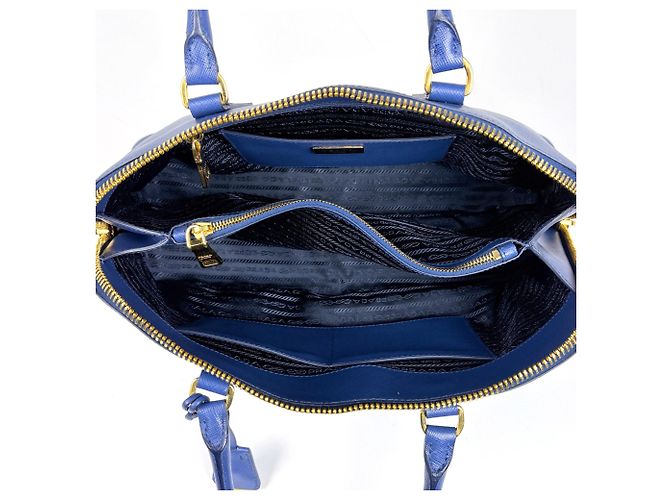 Borsa Prada in pelle Saffiano blu - vista 6