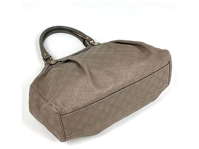 Borsa a mano Gucci Sukey in pelle grigia GG Marrone - vista 2