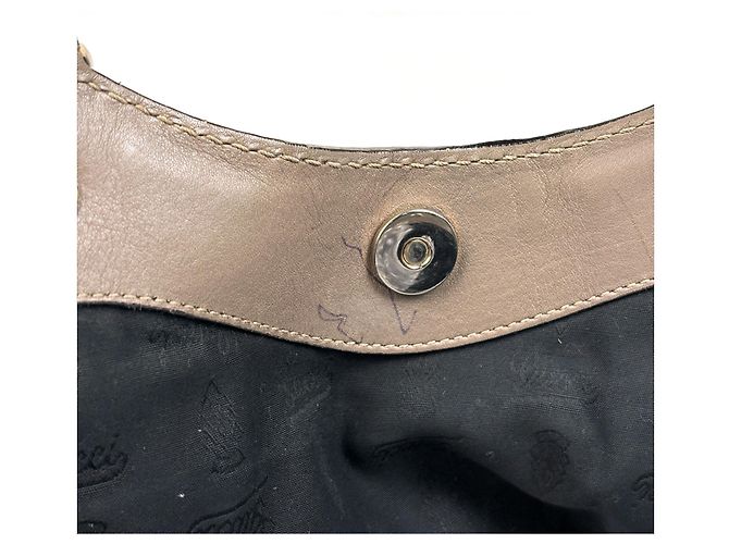 Borsa a mano Gucci Sukey in pelle grigia GG Marrone - vista 6